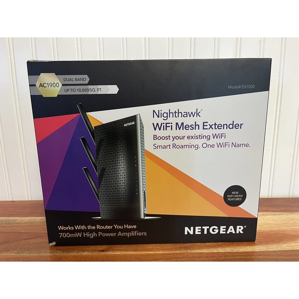 NETGEAR Nighthawk AC1900 WiFi Mesh Extender Dual Band- Black - NEW Open Box